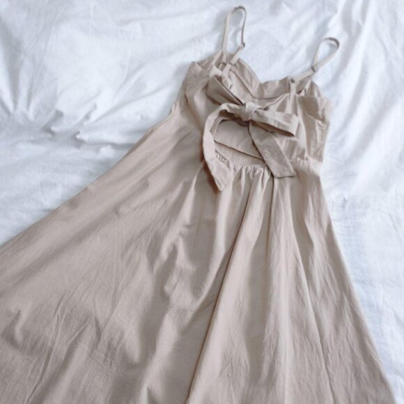 ABIKYO Bag Ribbon Dress Cream - Picture 5 of 6